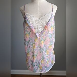 Vintage floral and lace camisole